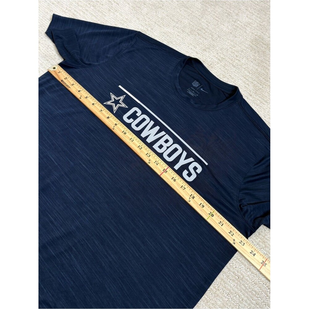 Cowboys Nike Dri-Fit Graphic Tee Mens Size Large Navy Short Sleeve Crewneck - Picture 5 of 7